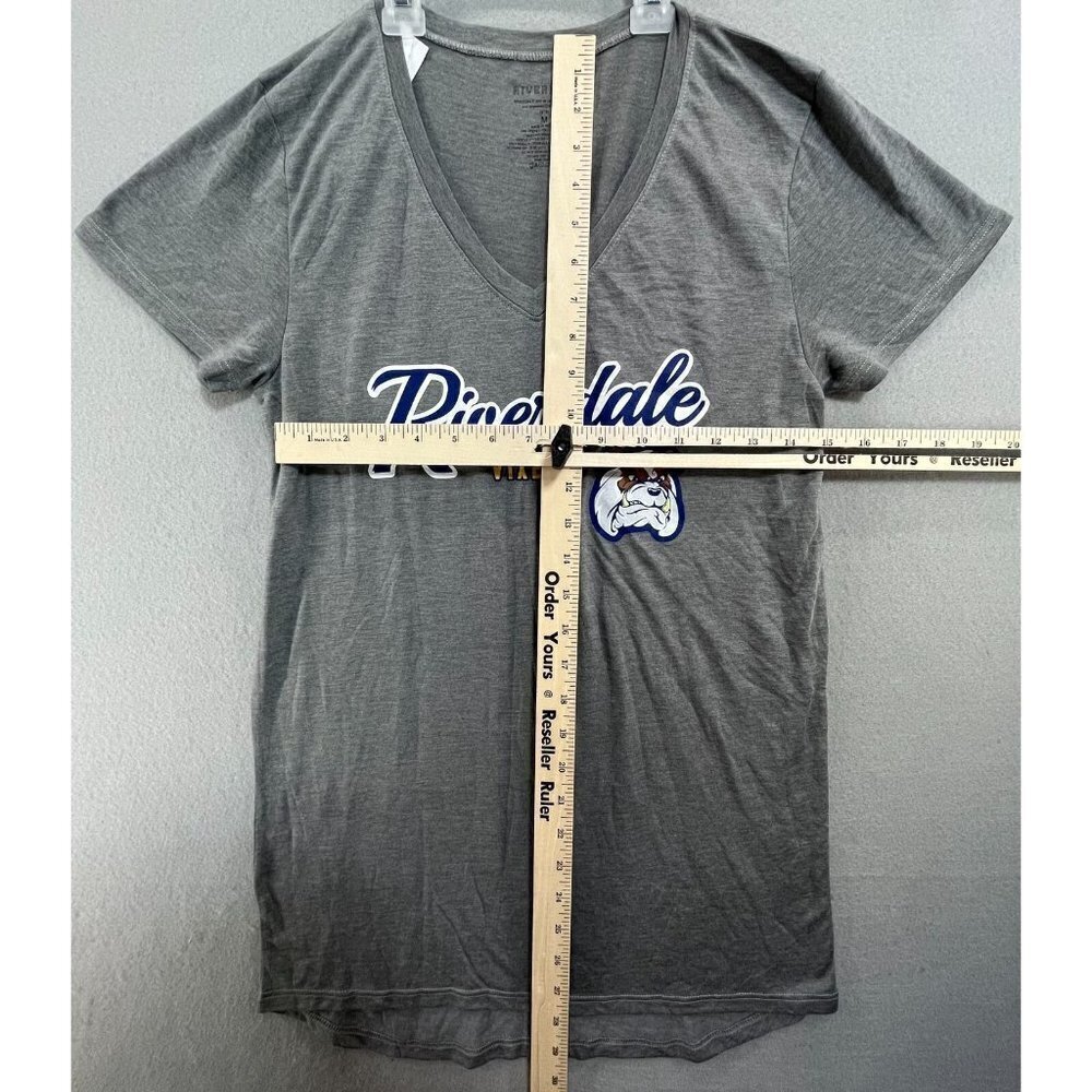 Riverdale Vixens Bulldog Women T-Shirt Tee Size Medium Short Sleeve Cotton Gray - Picture 3 of 5
